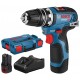 BOSCH GSR 12V-35 FC Aku vŕtací skrutkovač, L-BOXX, 2x aku 3,0 Ah, kľučovadlo 06019H3001