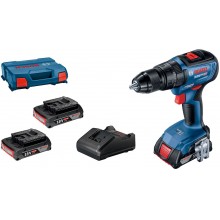 BOSCH Profesionální sada: GSB 18V-50 + 3× GBA 2,0Ah + GAL 18V-20 v L-Case 06019H5121