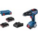 BOSCH Profesionální sada: GSB 18V-50 + 3× GBA 2,0Ah + GAL 18V-20 v L-Case 06019H5121