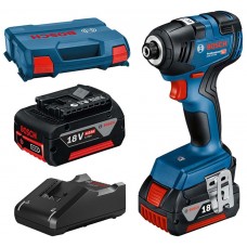 BOSCH GDR 18V-200 Aku rázový uťahovač, L-Case, 2x GBA 18V 4,0Ah, GAL 18V-40 06019J2107