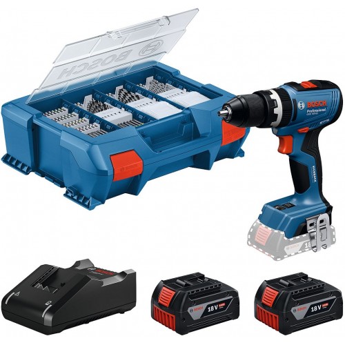 BOSCH GSB 18V-65 PROFESSIONAL Príklepová vŕtačka, 2 x 4.0Ah, L-case 06019N3307