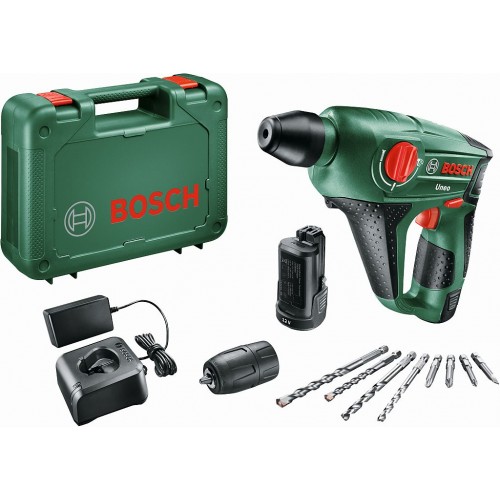 BOSCH Uneo Aku vŕtacie kladivo 12 V + 2x akumulátor 2,0 Ah 060398400E