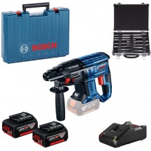 BOSCH GBH 180-LI + 11-dielna súprava vrtákov SDS plus + 2× GBA 18V 4.0Ah 0615990M33