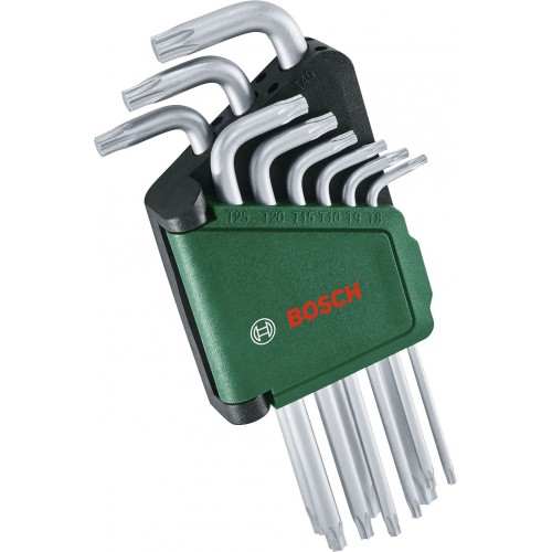 BOSCH 9-dielna súprava kľúčov Torx 1600A02Z9C