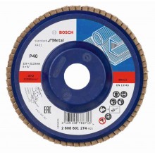 BOSCH Lamelový brúsny kotúč X431, Standard for Metal, 125 mm, 22,23 mm, 40 2608601274