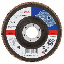 BOSCH Lamelový brúsny kotúč X431, Standard for Metal, 115 mm, 22,23 mm, 120 2608603715