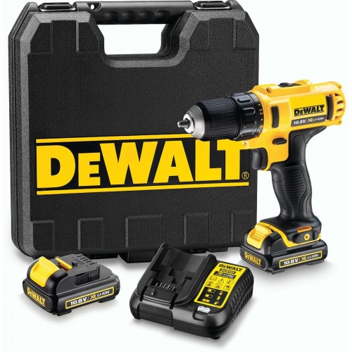 DeWALT Aku vŕtačka / skrutkovač 10 mm 10,8V 2x1,3Ah Li-Ion DCD710C2