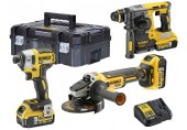 DeWALT DCK305P3T Kombo sada DCH273N + DCG405 + DCF887 + DCB115 + (18V/3x5,0Ah) kufor Tstak