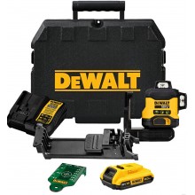 DeWALT DCLE34031D1 Aku Linkový laser 3 x 360°, zelený XR (18V/1x2,0Ah) Kufor