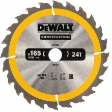 DeWALT DT1934 Pílový kotúč Construction 165 x 20 mm, 24 zubov, ATB 10°