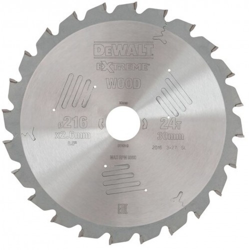 DeWALT DT4310 Pílový kotúč Extreme 216 x 30 mm na drevo, 24 zubov, ATB -5°