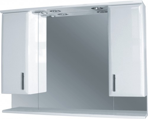 Intedoor Ideal kúpeľňová zrkadlová stena s osvetlením biely lesk IDZS100