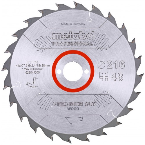 Metabo Pílový kotúč na drevo HW/CT 216x30, Z48 WZ 5 ° NEG. 628041000