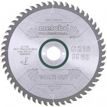 Metabo Pílový kotúč "Multi Cut Professional" 216x30, Z60 FZ/TZ, 5 ° NEG. 628083000
