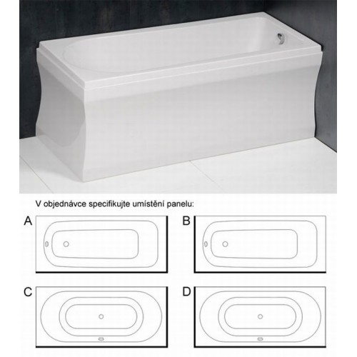 POLYSAN CLEO 160 panel rohový typ "UL", výška 59 cm