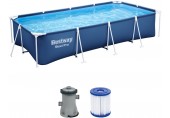 BESTWAY Steel Pro Bazén 400 x 211 x 81 cm, kartušová filtrácia 56424