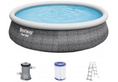 BESTWAY Fast Set Rattan Bazén 457 x 107 cm, kartušová filtrácia 57372