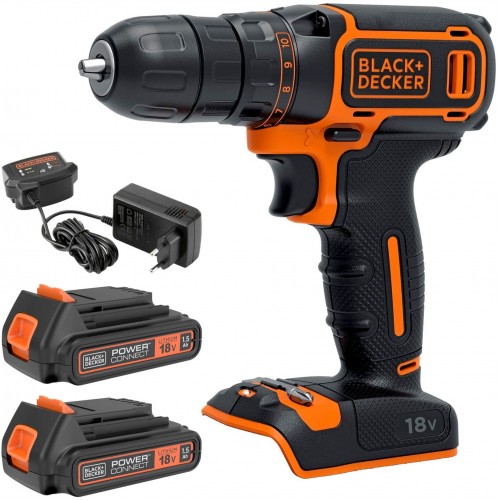 Black & Decker BDCDC18B Aku vŕtačka Li-Ion (2x1,5Ah/18V) 10,3/30Nm