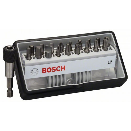 BOSCH (18 + 1) dielna sada skrutkovacích bitov Robust Line, L Extra-Hart, 2607002568