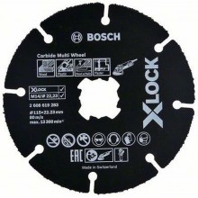 Bosch X-LOCK Carbide Multi Wheel Viacúčelový rezný kotúč systému 115mm 2608619283