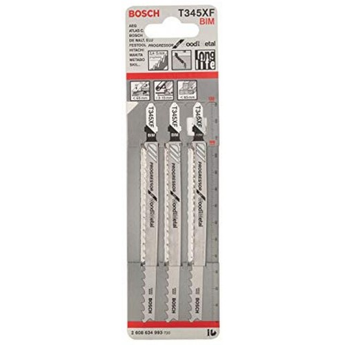 BOSCH Pílové listy do priamočiarej píly T 345 XF, 132 mm, 3 ks 2608634993