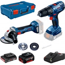 BOSCH Sada: GSB 180-LI + GWS 180-LI + GBA 18V 2.0Ah + GBA 18V 4.0Ah v XL-BOXXu 0615990M36