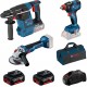 BOSCH Profesionálna sada GBH 18V-26+GDX 18V-200+GWS 18V-10+2× akumulátor 5,0 Ah 0615990N21