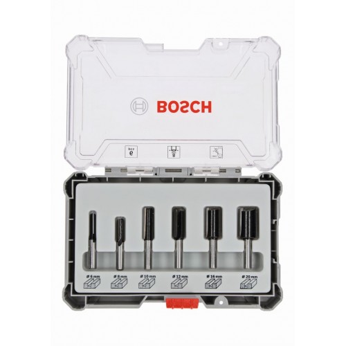 BOSCH Sada frézovacích bitov, rovný 8 mm driek 2607017466