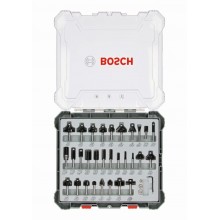 BOSCH Sada frézovacích bitov, 30 ks, zmiešané, 8 mm driek 2607017475