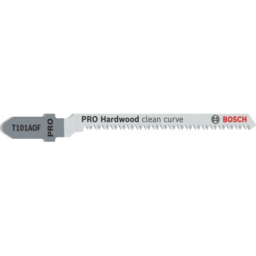 BOSCH List do priamočiarej píly PRO Hardwood clean curve T101AOF, 83 mm, 5 ks 2608634233