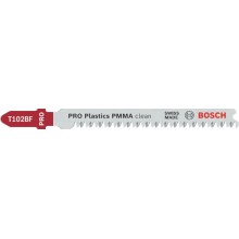 BOSCH List do priamočiarej píly PRO Plastics PMMA clean T102BF 92 mm, 3 ks 2608636780