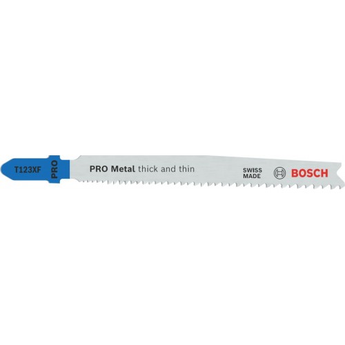 BOSCH List do priamočiarej píly PRO Metal thick and thin T123XF, 100 mm, 3 ks 2608638472