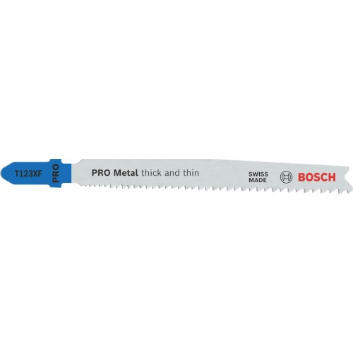 BOSCH List do priamočiarej píly PRO Metal thick and thin T123XF, 100 mm, 5 ks 2608638473