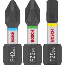 BOSCH Sada skrutkovacích bitov PRO Impact, PH2 (5×)/PZ2 (5×)/T20 (5×)/T25 (5×)/T30 (5×)