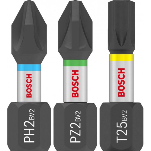 BOSCH Sada skrutkovacích bitov PRO Impact, PH2 (5×)/PZ2 (5×)/T20 (5×)/T25 (5×)/T30 (5×)