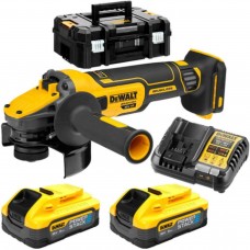 DeWALT DCG409H2T Aku uhlová brúska (125mm/18V/2x5,0Ah PowerStack) kufor Tstak