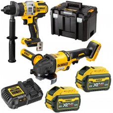 DeWALT DCK2016T2T Combo sada 2 DCD999 + DCG418 + (54V/2x6,0Ah/nabíjačka DCB115) T-stak box