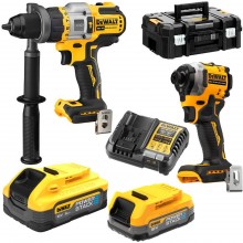 DeWALT DCK2052H1E1T Aku súprava (DCD999+DCF850+18V/1,7Ah/5,0Ah PowerStack) Tstak