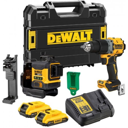 DeWALT DCK2095D2T Aku sada (DCLE34031N + DCD805 + DCB115 + 2xDCB183) kufor Tstak