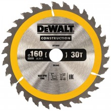 DeWALT DT1932 Pílový kotúč Construction 160 x 20 mm, 30 zubov, ATB 10°
