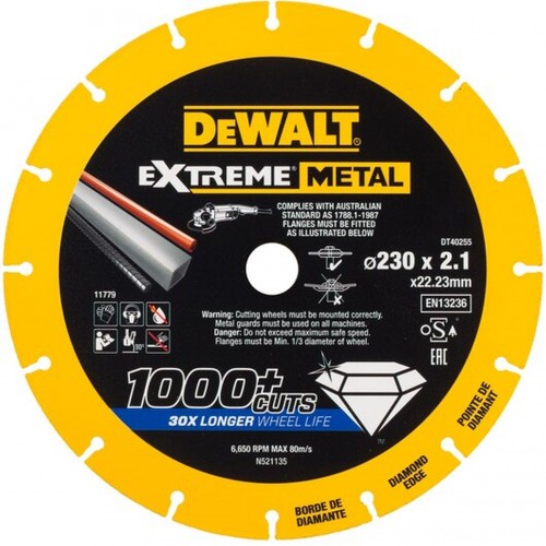 DeWALT DT40255 Diamantový kotúč Extreme 230 x 22,2 mm na rezanie kovov