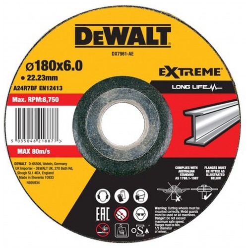 DeWALT DX7961 Brúsny kotúč vypuklý na kov, 180 mm