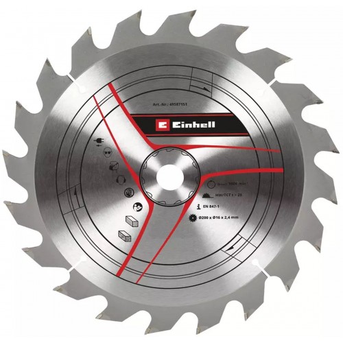 Einhell TCT Saw Blade Pílový kotúč na drevo 200x16mm 20Z 49587151