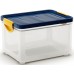 KIS CLIPPER BOX M 20L 40x28,5x24,5cm transparentný/modré veko