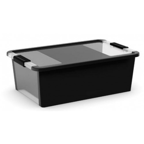 KIS BI BOX M 26L 55x35x19cm čierny/transparent