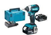 Makita DTD153RTJ Aku rázový uťahovák 1/4"Li -ion (2x5,0Ah/18V/170Nm) Makpac 2