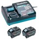 Makita 1911V6-0 súprava Li-ion XGT 40V 2xBL4050F+1xDC40RA