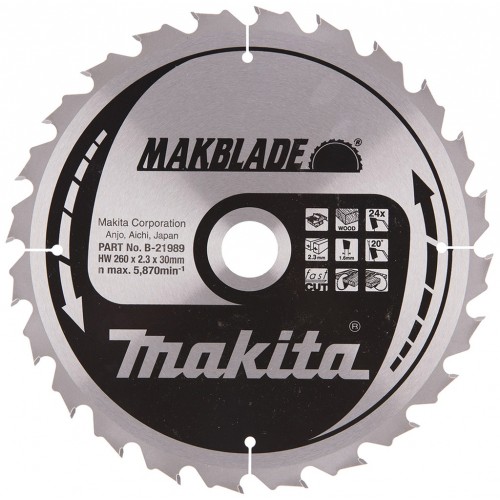 Makita B-21989 Pílový kotúč Makblade 260x30 24 Z