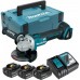 Makita DGA504RT3J Aku uhlová brúska (125mm/18V/3x5,0Ah) Makpac