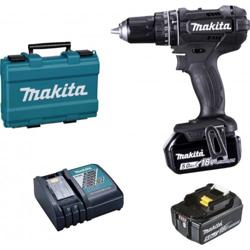 Makita DHP482RTEB Aku príklepový skrutkovač Li-ion Black Edition (2x5,0Ah/18V) Makpac